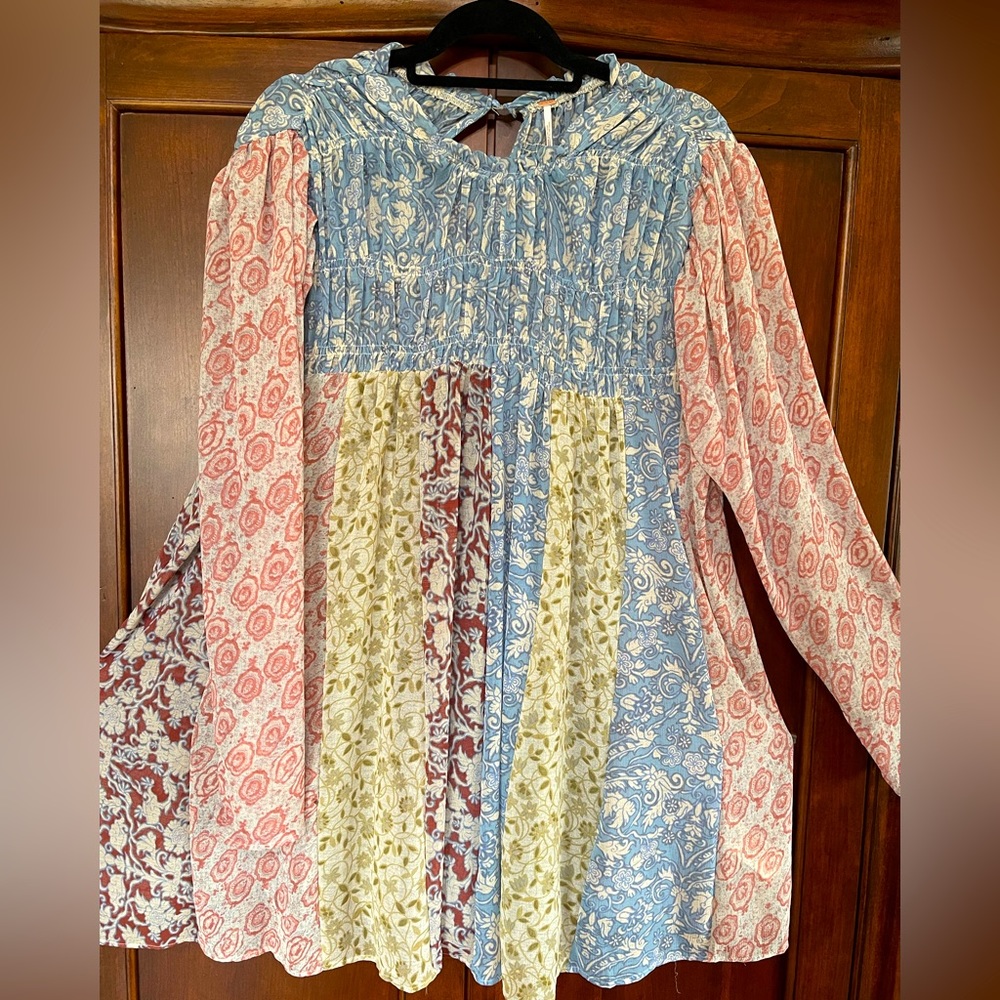 Free People Merry Mix Print Tunic Patchwork